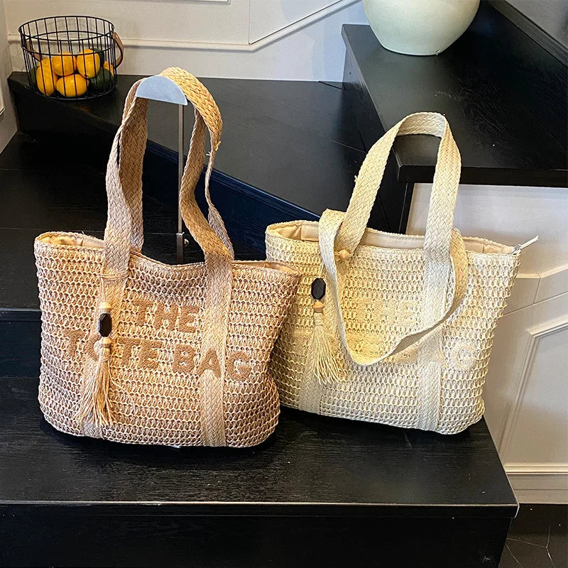 French Straw Tote Bag beach