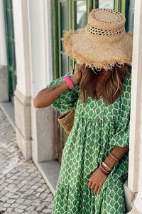 Green Boho Dress