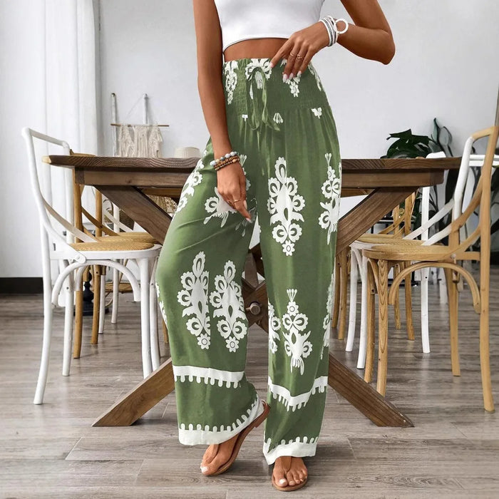 Green Boho Pants