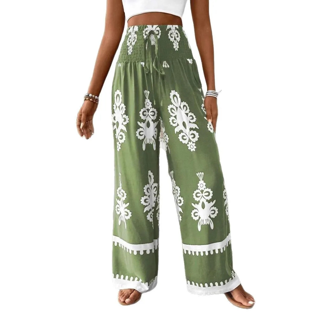 Green Boho Pants