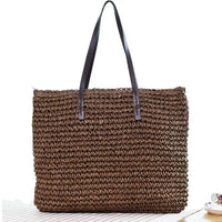 Straw Tote Beach Bag