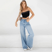 High Rise Wide Leg Jeans