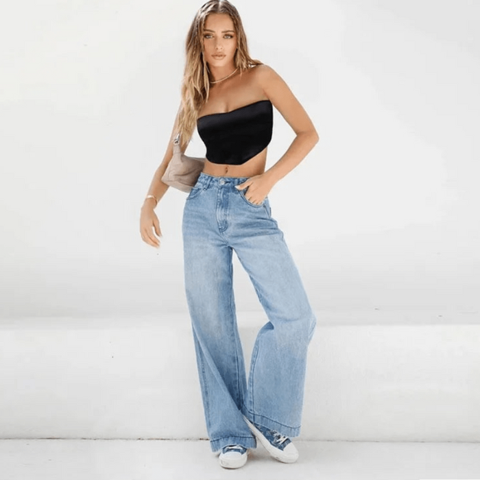 High Rise Wide Leg Jeans
