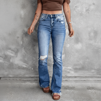 High Waisted Ripped Jeans