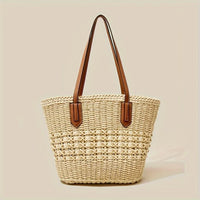 Large Straw Tote Bag
