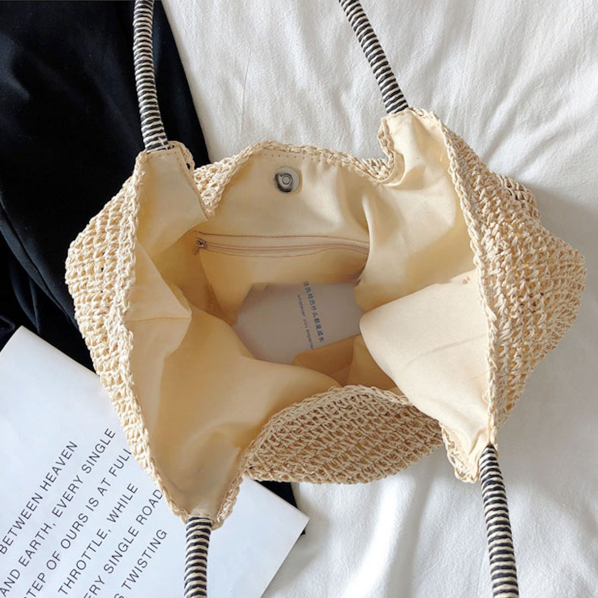 Large Straw Tote Bag