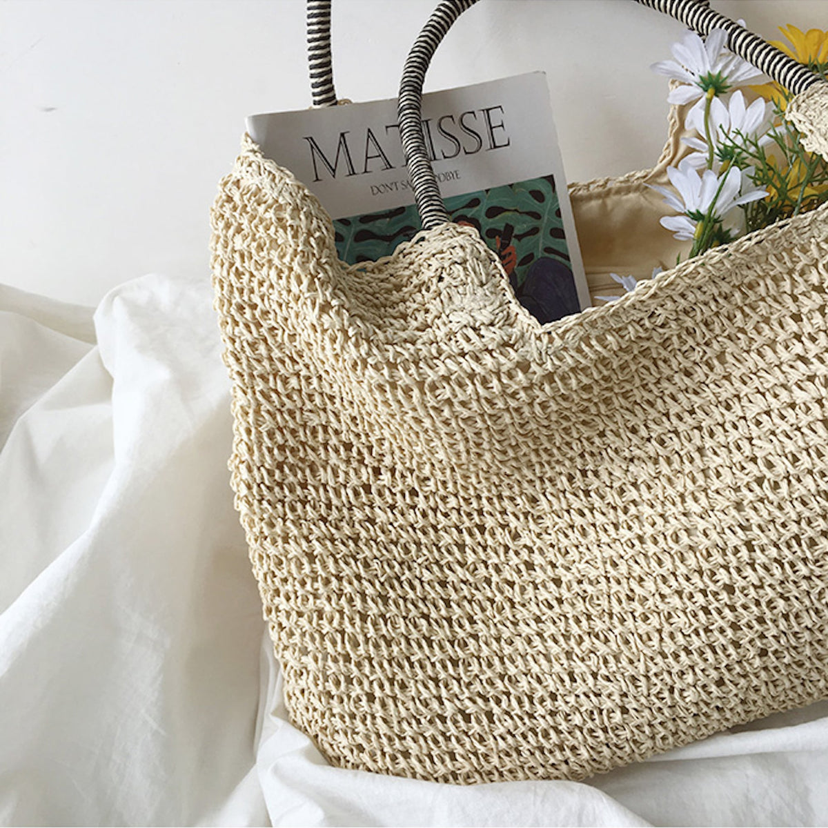 Large Straw Tote Bag