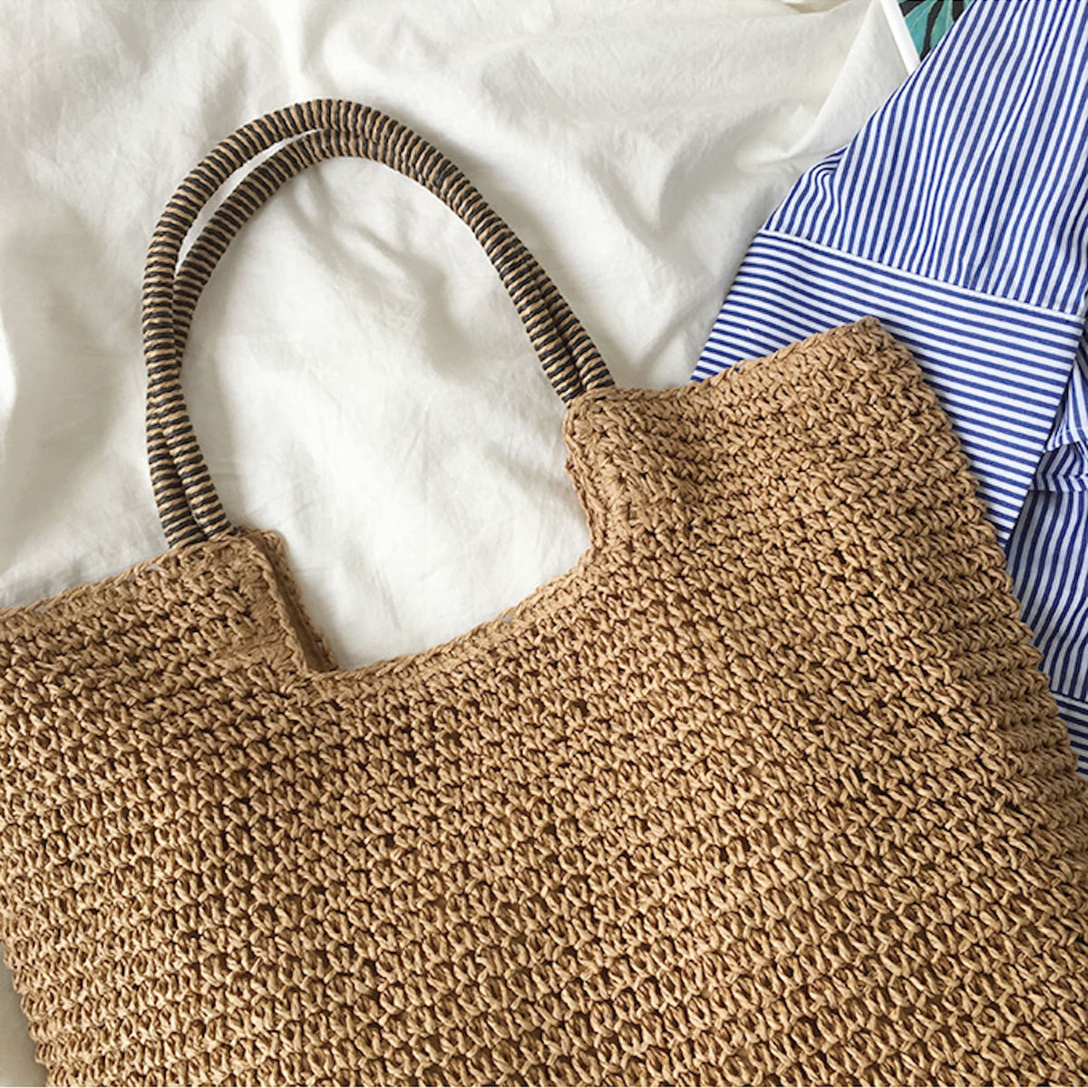 Large Straw Tote Bag