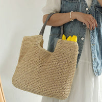 Large Straw Tote Bag