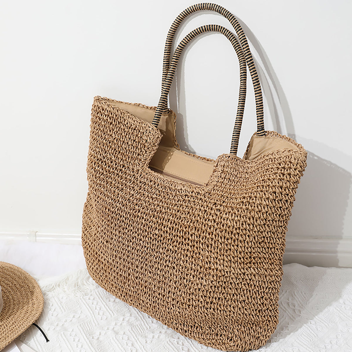 Large Straw Tote Bag summer
