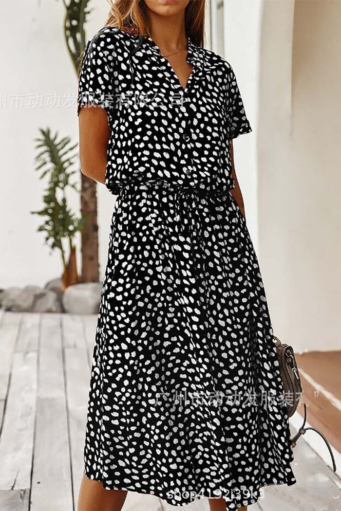 Leopard Midi Dress black