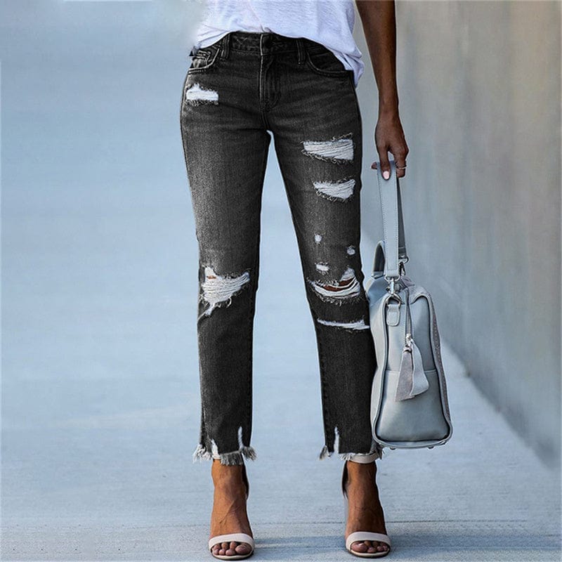 Light Wash Ripped Jeans