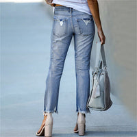 Light Wash Ripped Jeans denim