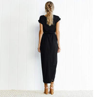 Long maxi dress with Split black