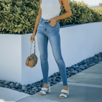 Mid Rise Skinny Jeans Blue