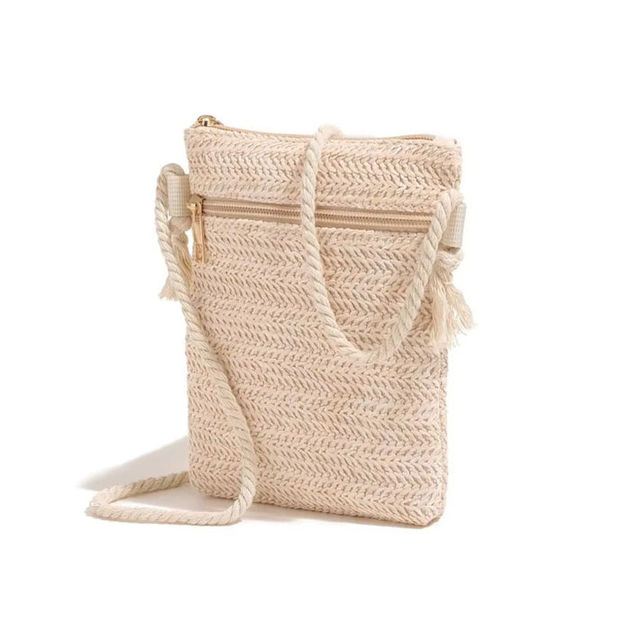 Mini Straw Crossbody Bag