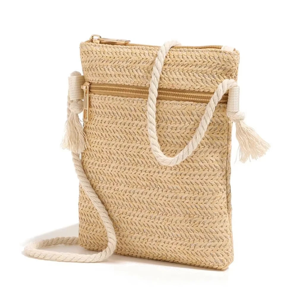Mini Straw Crossbody Bag beach