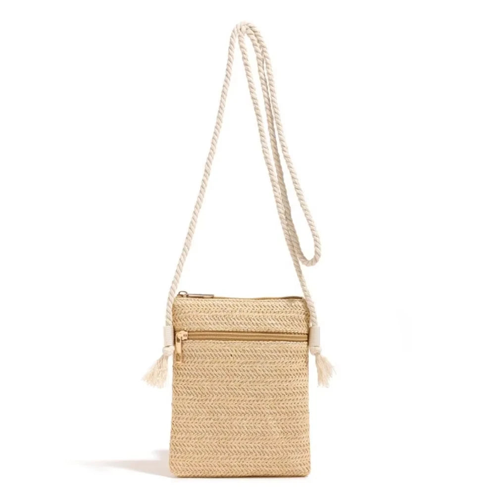 Mini Straw Crossbody purse