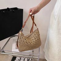 Natural Straw Crossbody Bag beach