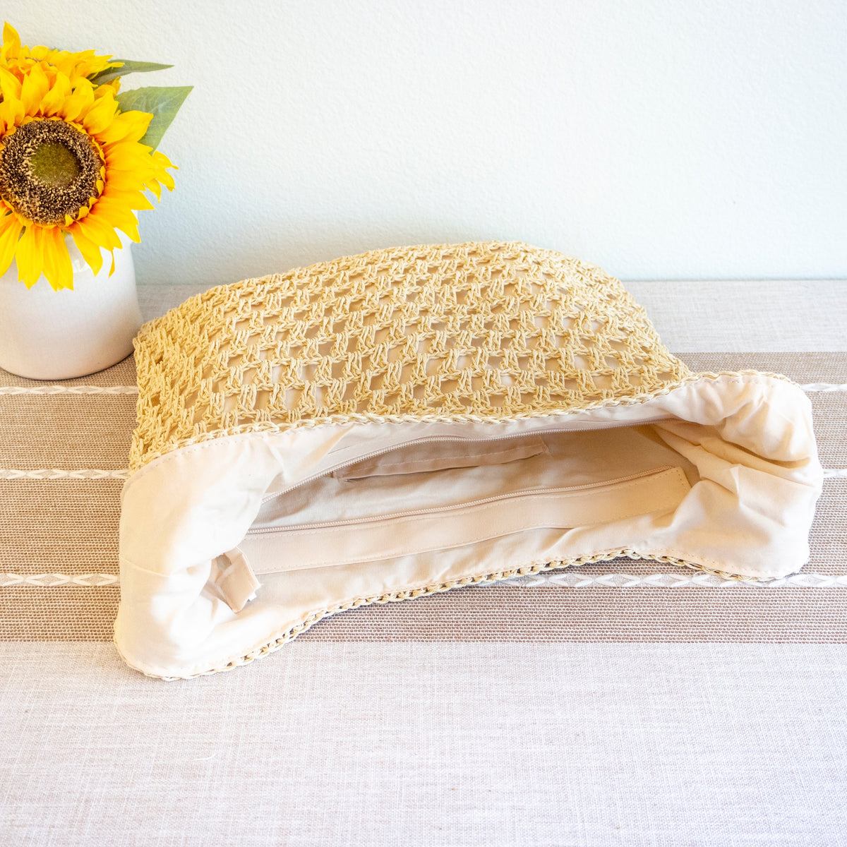 Natural Straw Tote Bag