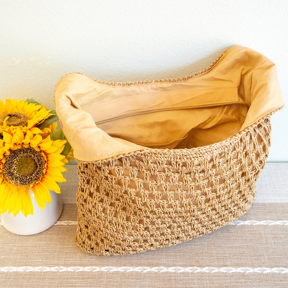 Natural Straw Tote Bag