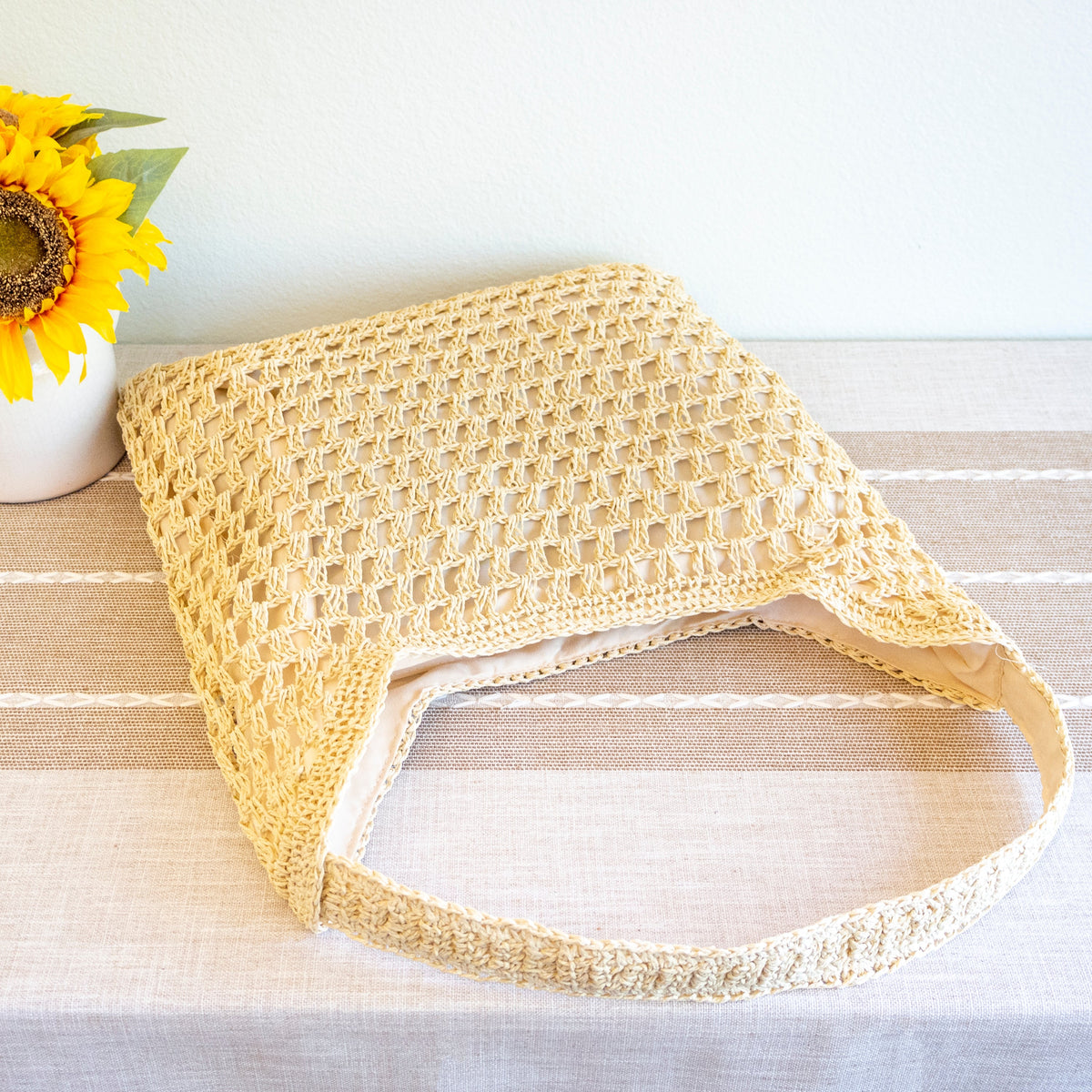 Natural Straw Tote Bag