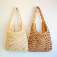 Natural Straw Tote Bag beach