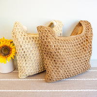 Natural Straw Tote Bag summer