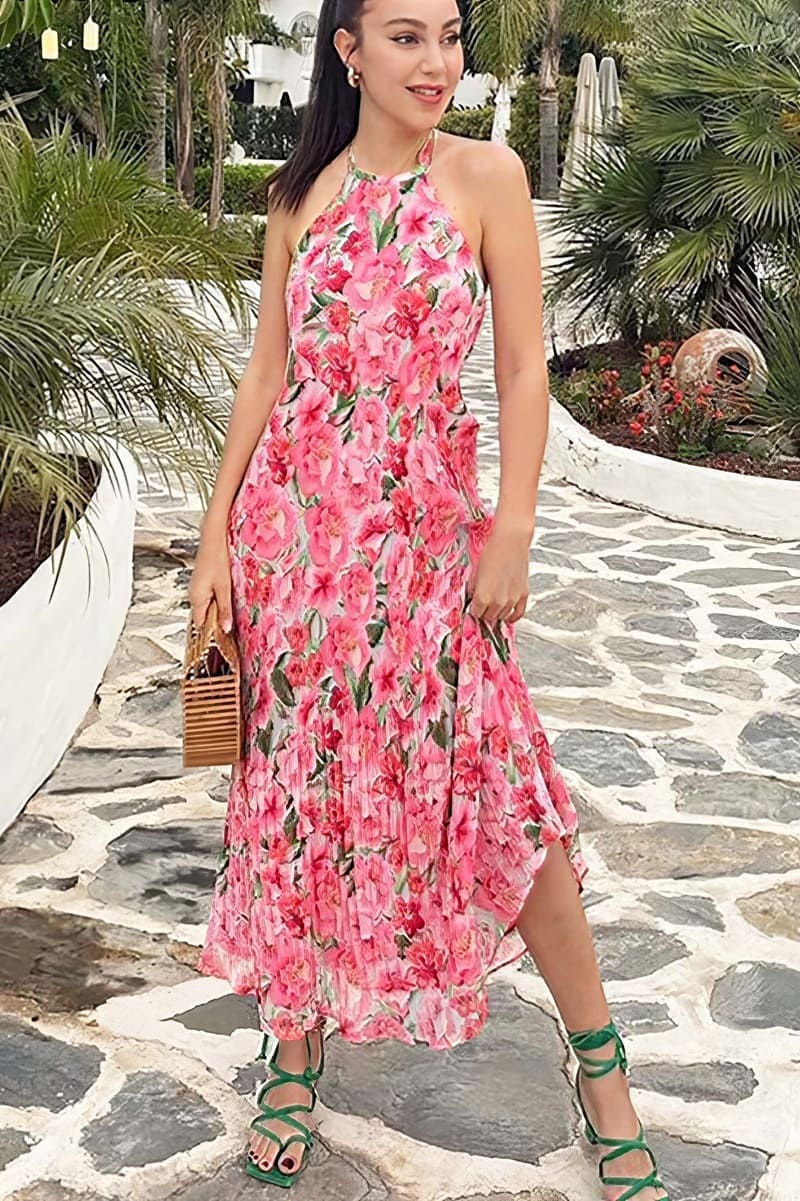 Pink Boho Maxi Dress