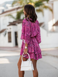 Purple Boho Mini Dress