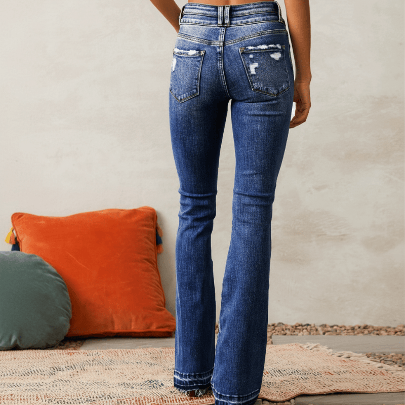Ripped Jeans Bootcut blue