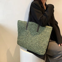 Straw Tote Beach Bag