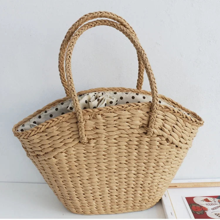 Boho Straw Beach Bag Tote