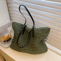 Straw Tote Beach Bag