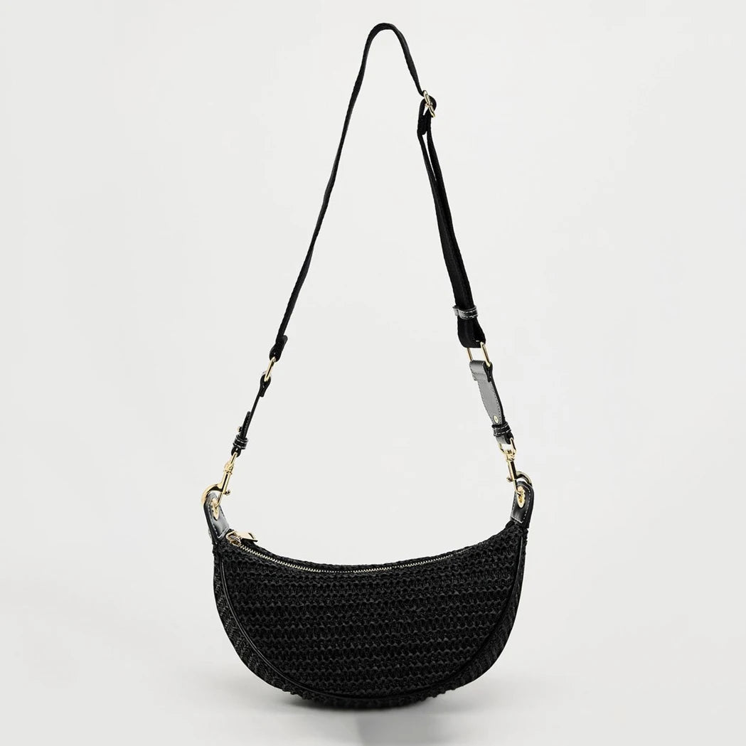 Woven Straw Crossbody Bag