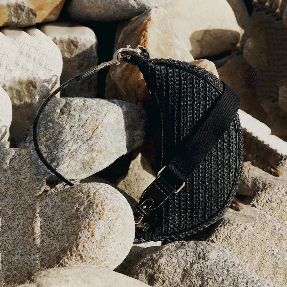 Woven Straw Crossbody Bag