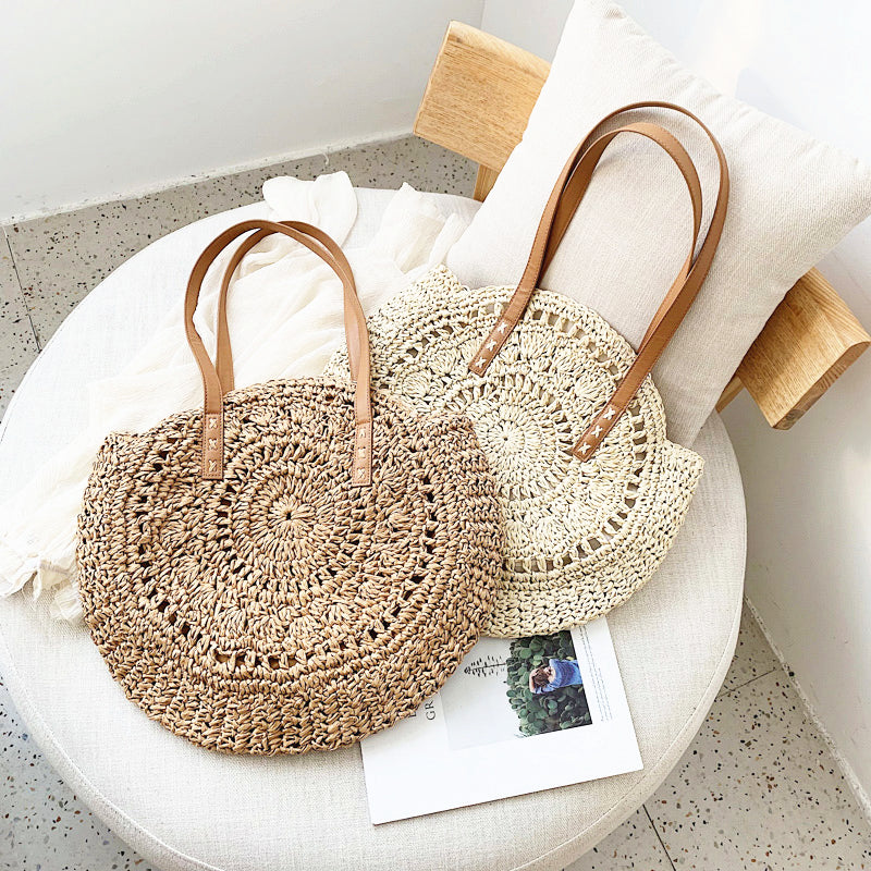 Straw Bag beige light