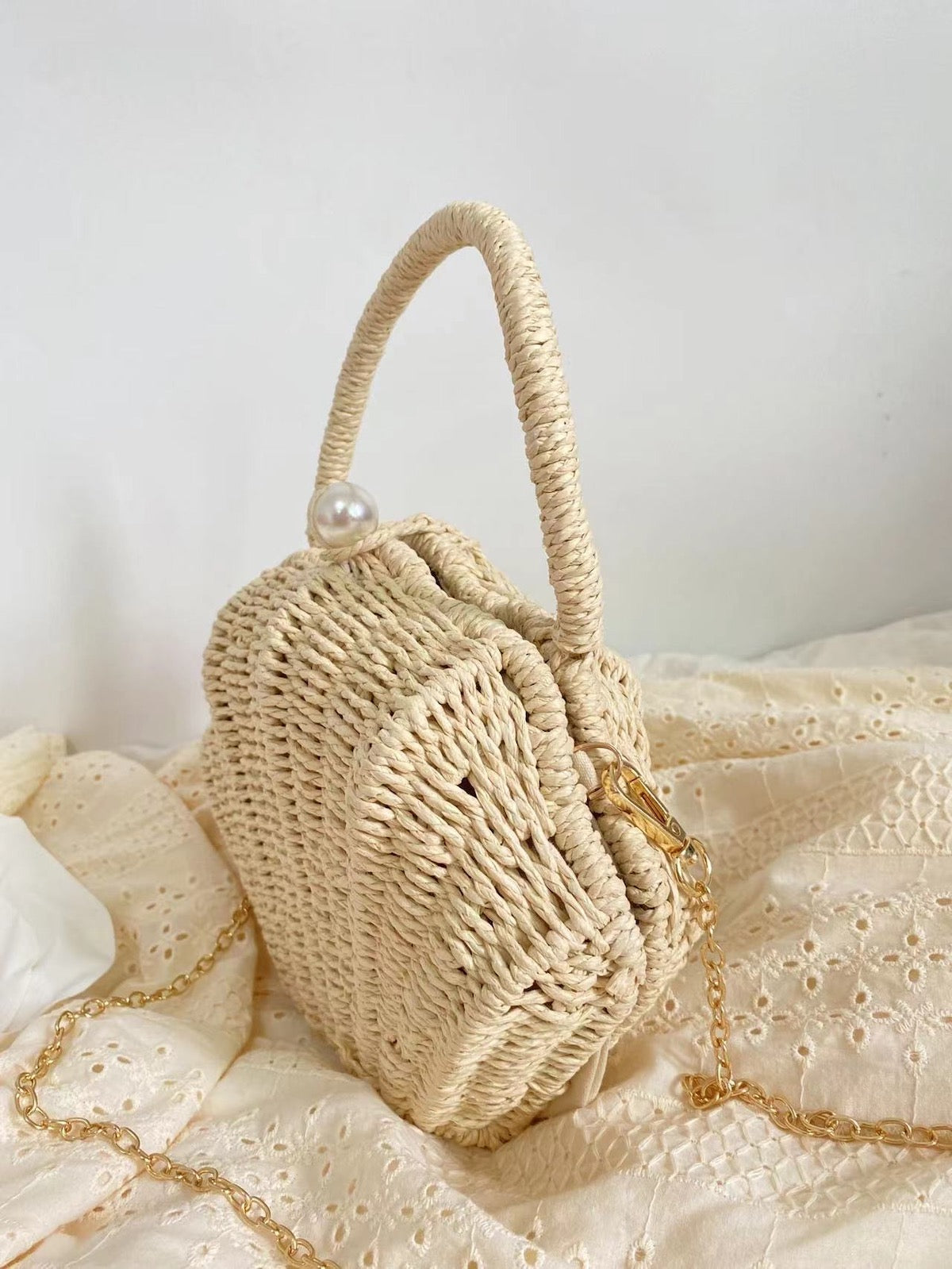 Straw Basket Handbag