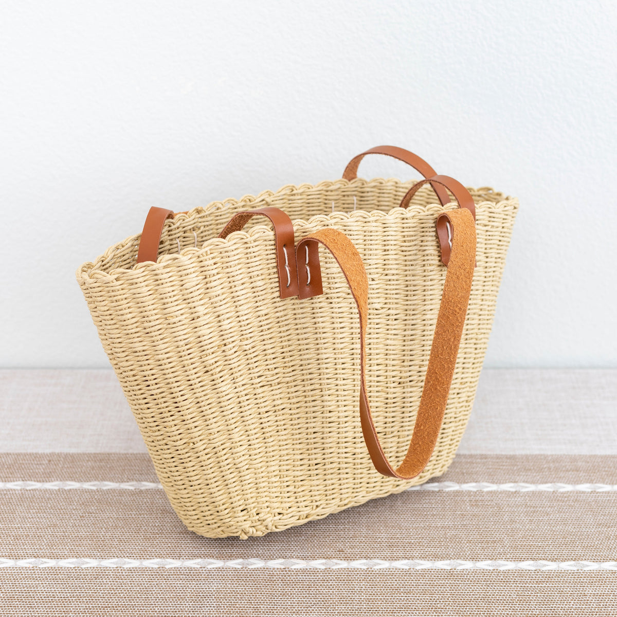 Straw Basket Tote Bag beach summer