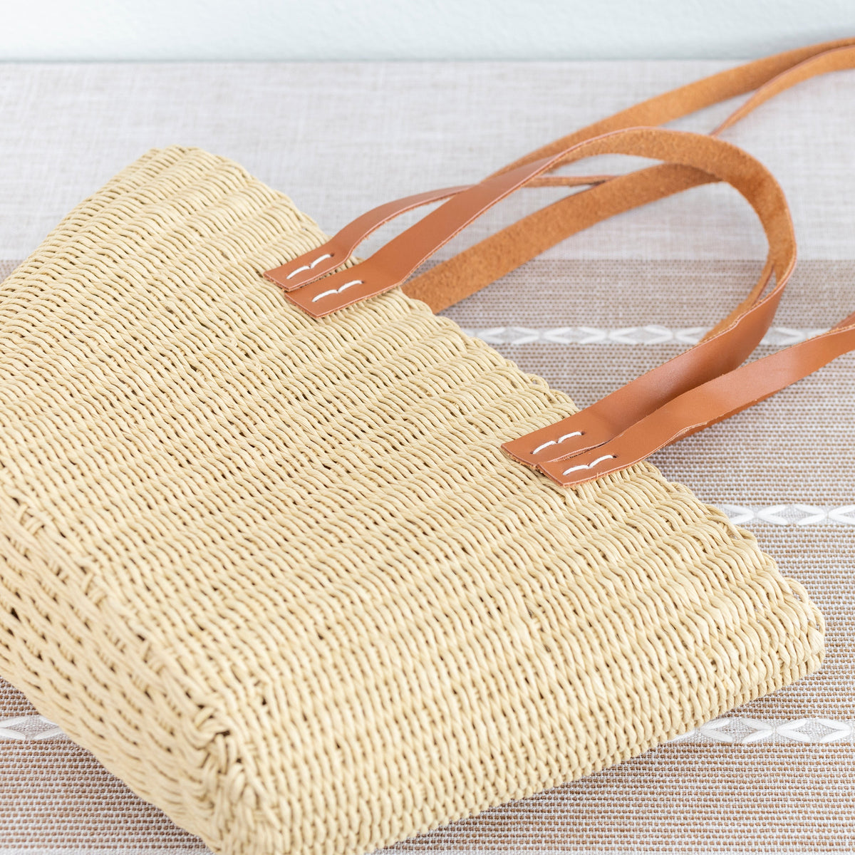 Straw Basket Tote purse