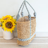 Straw Beach Totes Handbag white