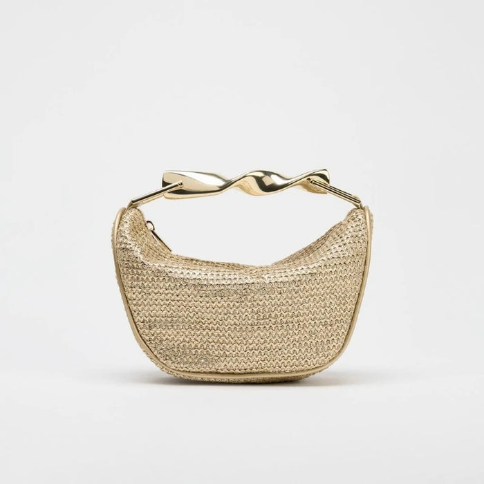 Straw Crossbody Purse white
