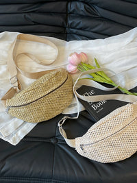Straw Fanny Pack women