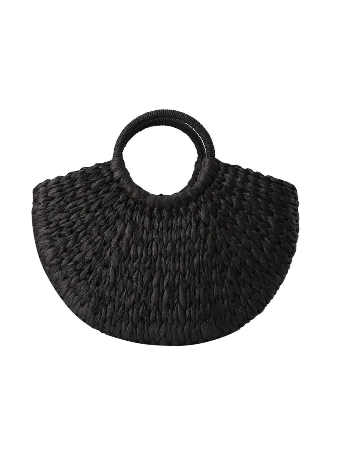 Straw Handbag black