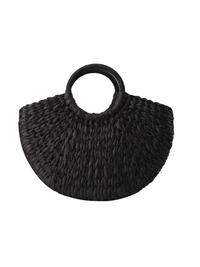 Straw Handbag black