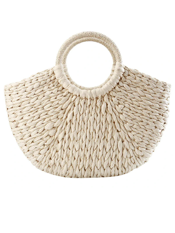 Straw Handbag white
