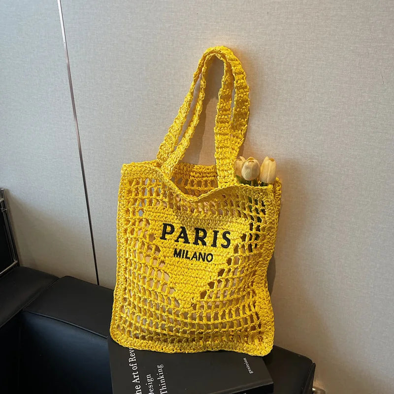 Straw Handbags for Women beige