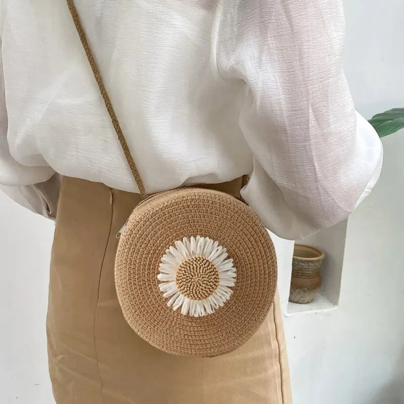 Straw Mini Bag brown