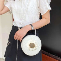 Straw Mini Bag tote white