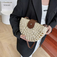 Straw Raffia Handbags white